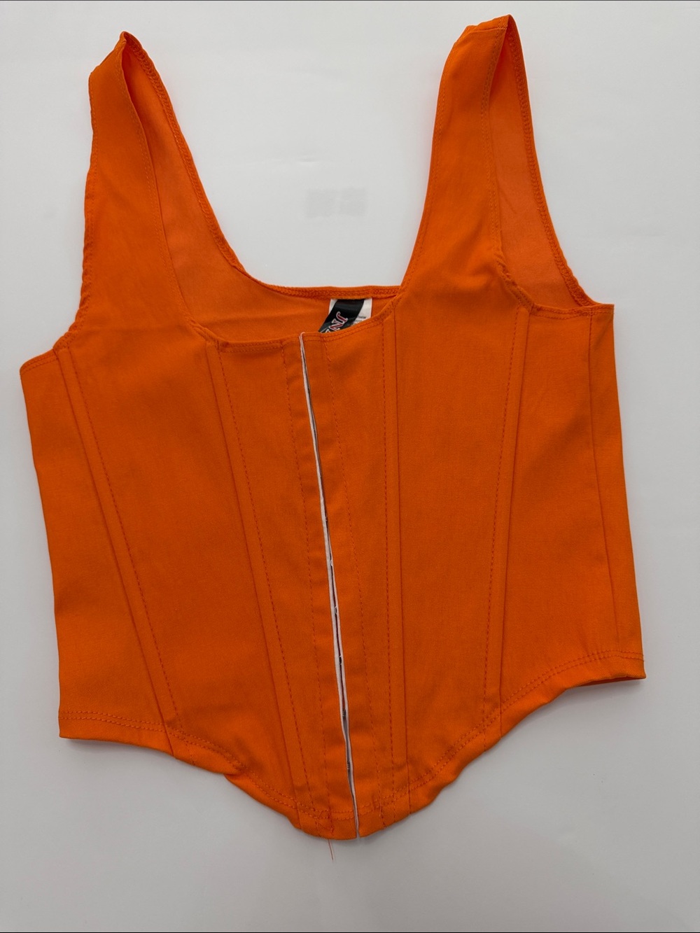 Unbranded Orange and Yellow Structured Corset Tank Camisole two tops